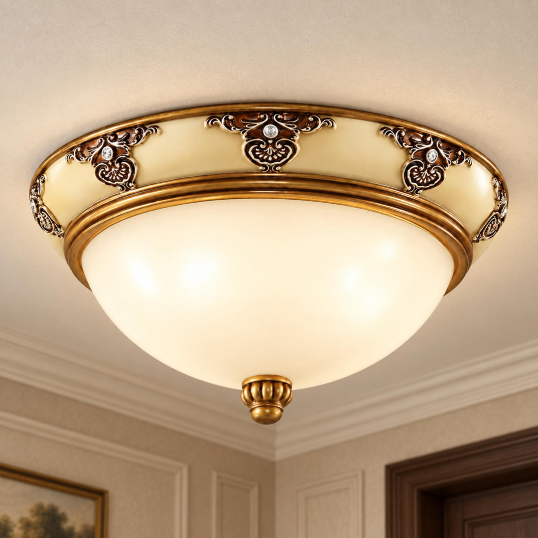 Modern Flush Mount Ceiling Light Aluminum LED Fixture 12 Inch Diameter for Bright Illumination