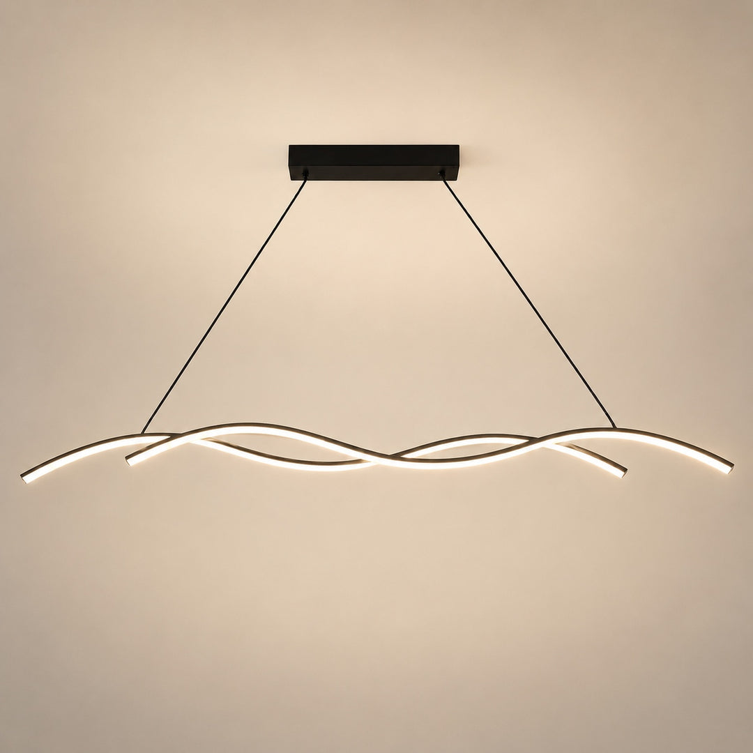 Modern Black Pendant Light Hanging Aluminum Adjustable Dimmable LED for Kitchen Island