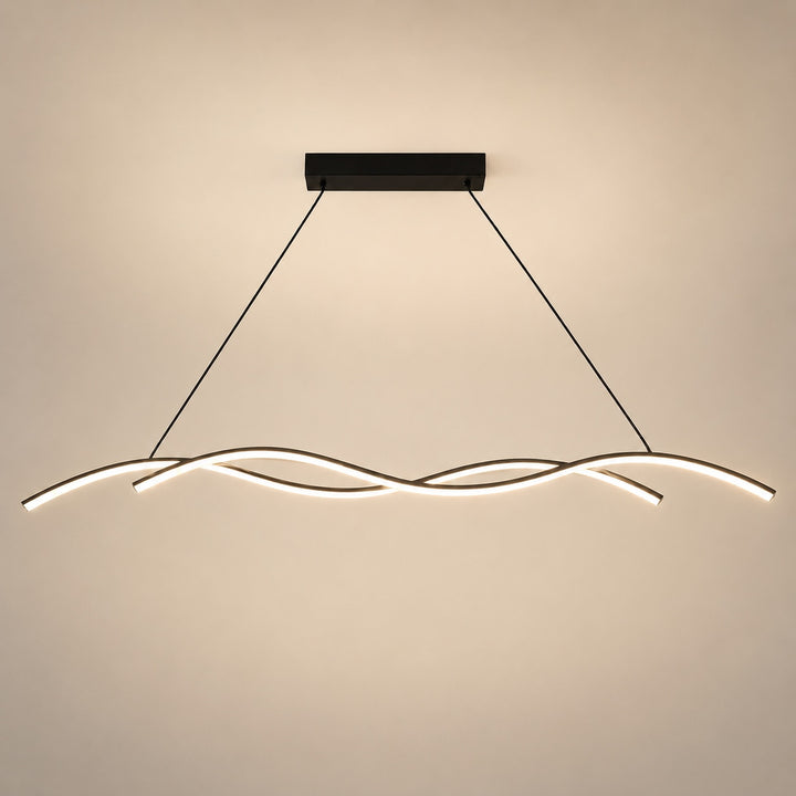 Modern Black Pendant Light Hanging Aluminum Adjustable Dimmable LED for Kitchen Island