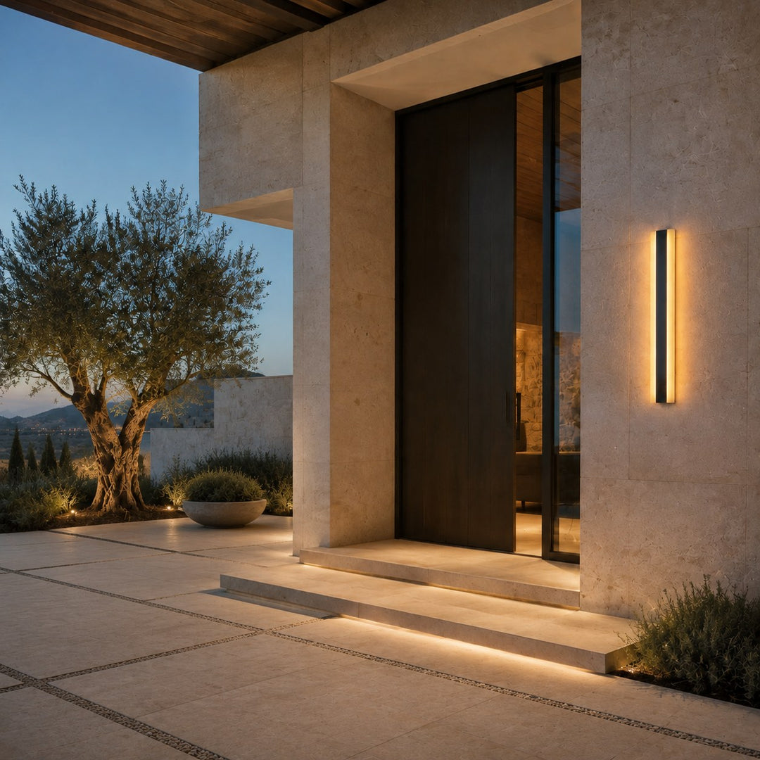 Modern Outdoor Wall Light Black Metal Wall Mounted LED Weatherproof Adjustable