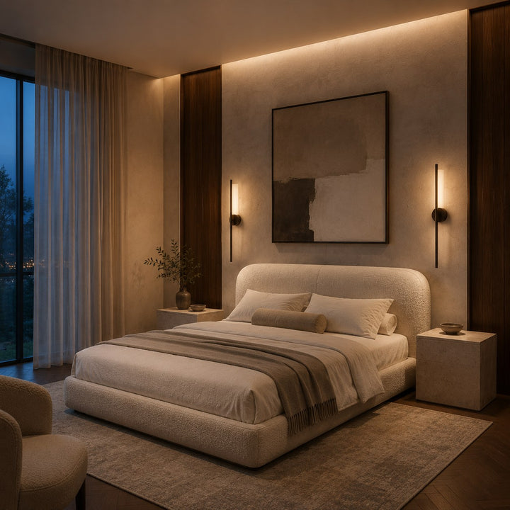 Modern Wall Sconce Lighting LED Tube Light Wall Mounted Aluminum Fixture Adjustable Size