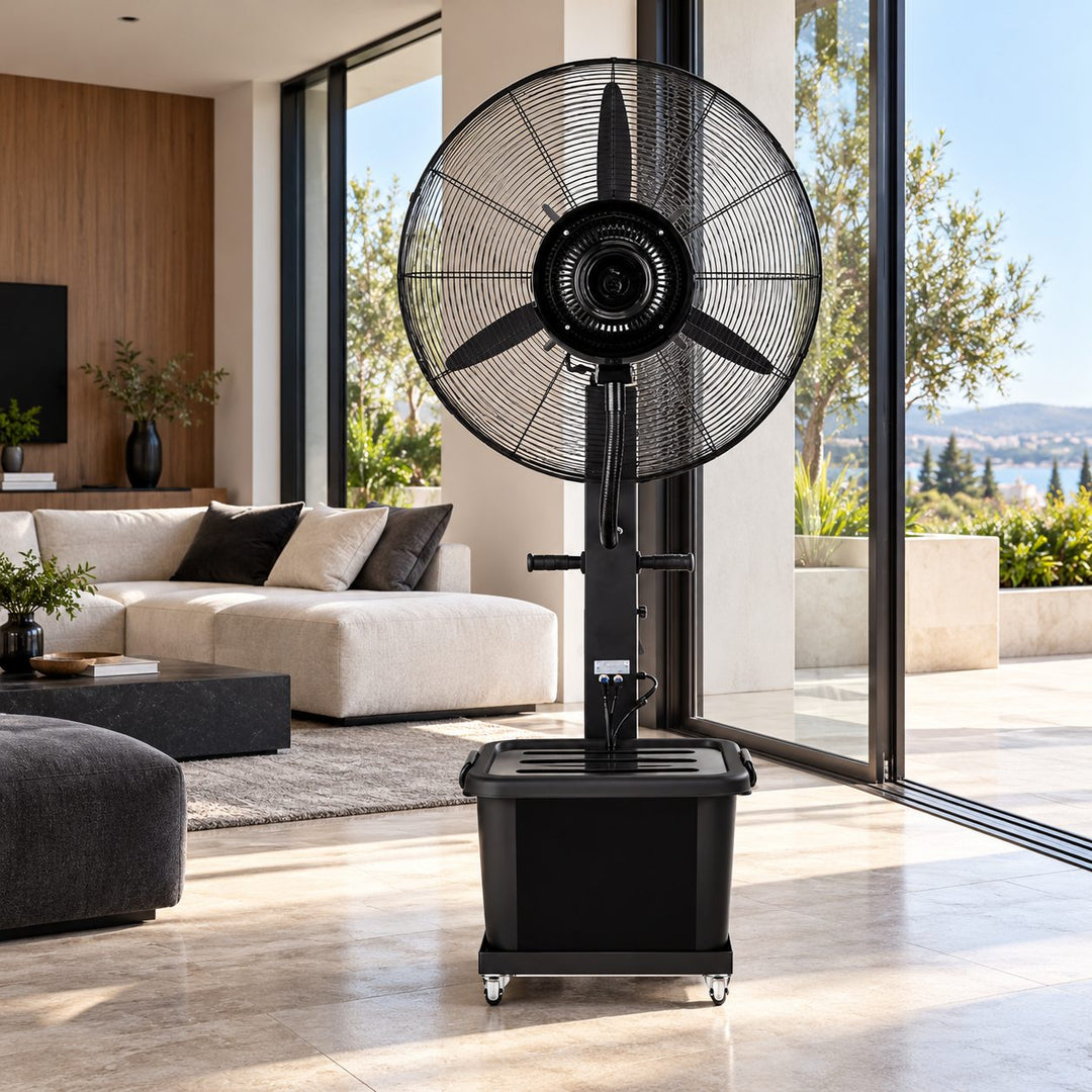 Water-Cooled Outdoor Floor Fan with Dust Removal Function Electric Atomization Cooling System