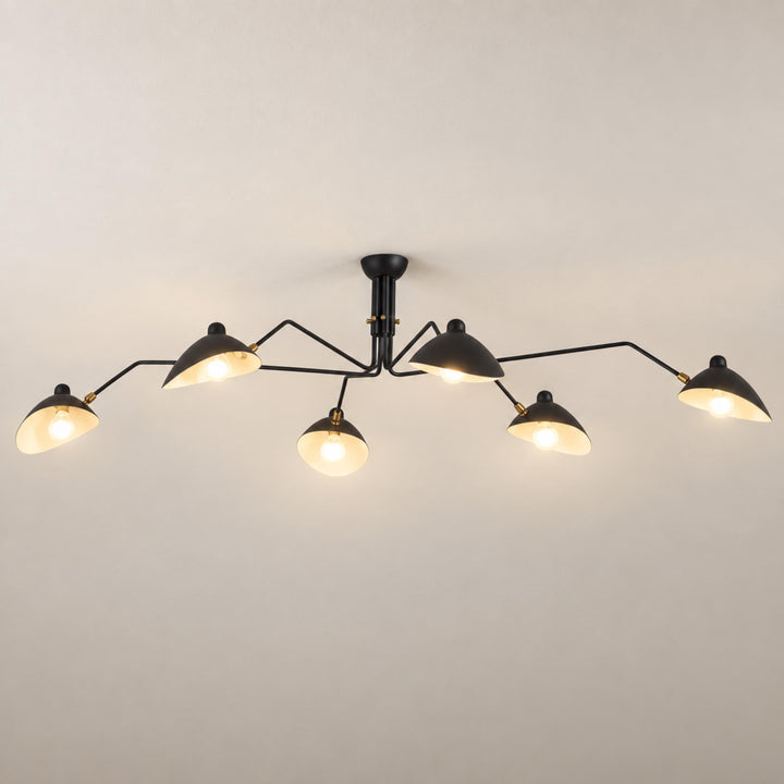 Modern Adjustable Ceiling Light Fixture Metal Design with Integrated LED Bulbs