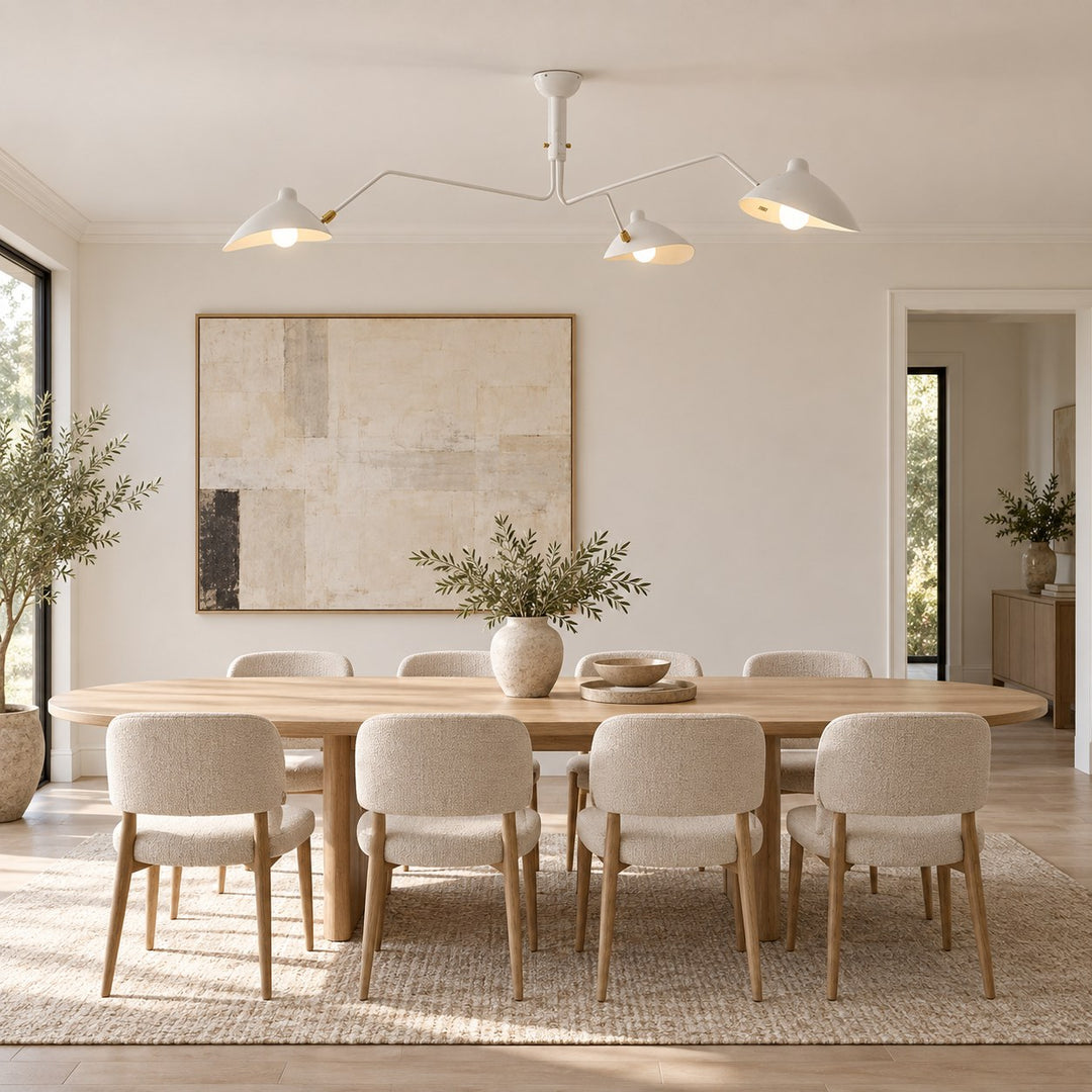 Modern Adjustable Ceiling Light Fixture Metal Design with Integrated LED Bulbs