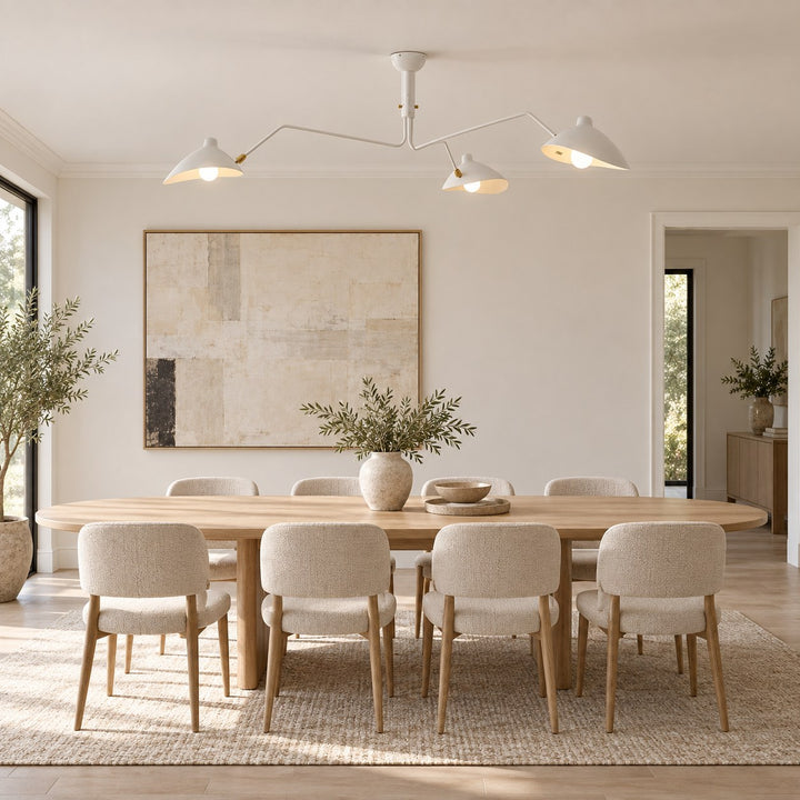 Modern Adjustable Ceiling Light Fixture Metal Design with Integrated LED Bulbs