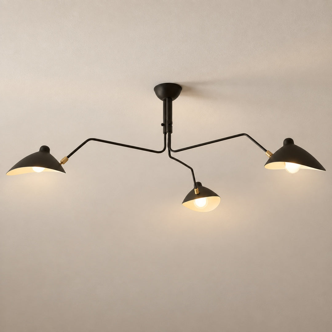 Modern Adjustable Ceiling Light Fixture Metal Design with Integrated LED Bulbs