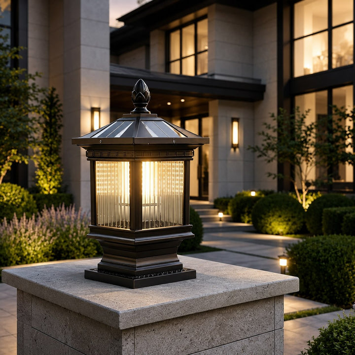 Modern Solar Garden Light Wall Mounted Die-Cast Aluminum Adjustable Dimmable LED Waterproof