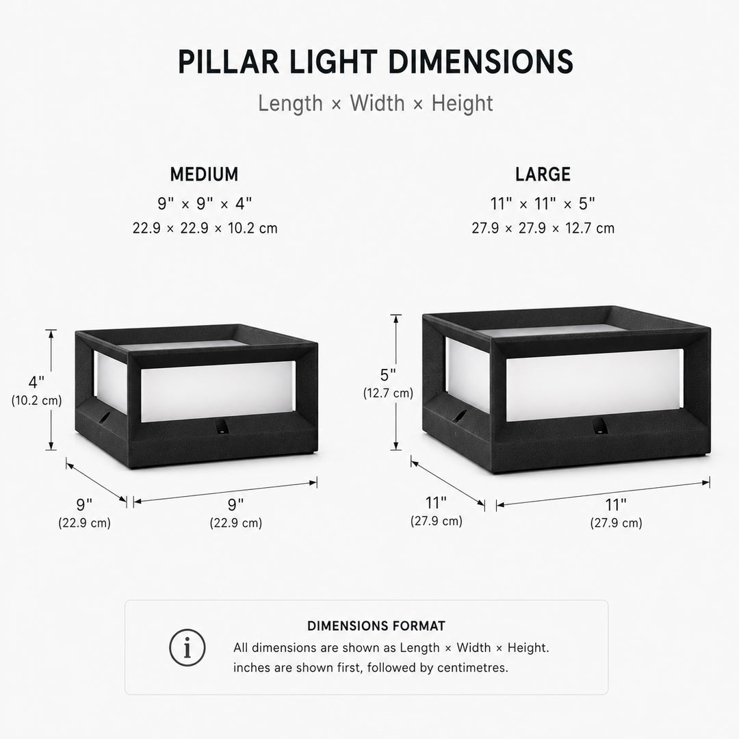 Modern Solar Garden Lights Outdoor Pillar Design Waterproof Aluminum LED 3200K
