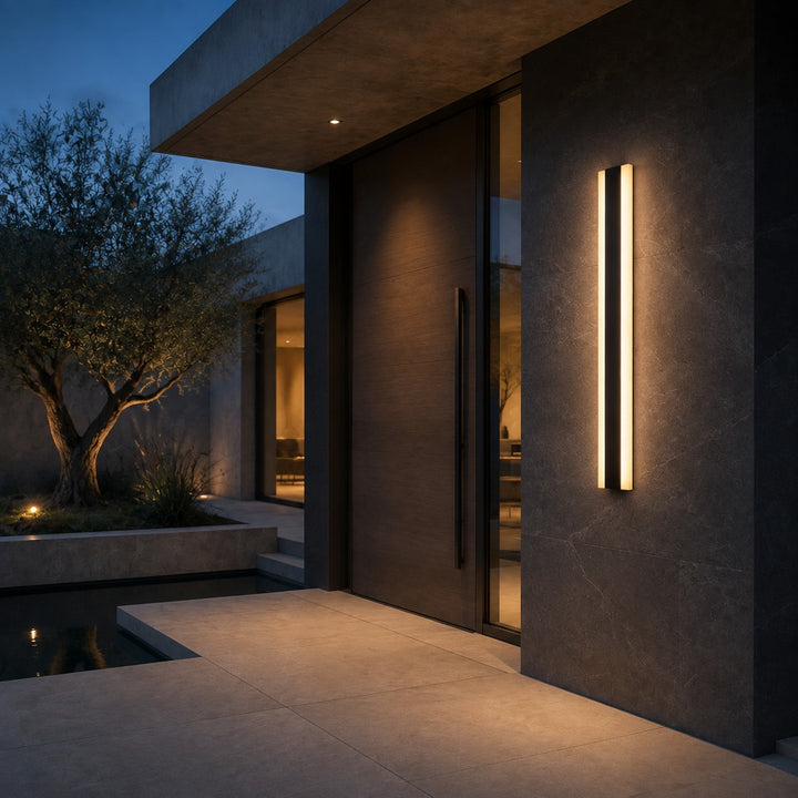 Modern Outdoor Wall Light Black Metal Wall Mounted LED Weatherproof Adjustable