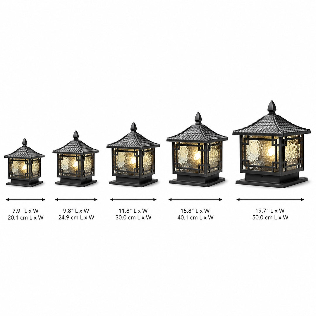 Solar Garden Lights European Style Outdoor Pillar Light Waterproof Aluminum Adjustable IP54