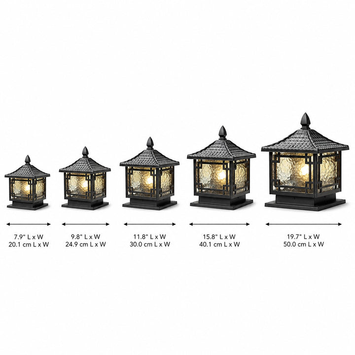 Solar Garden Lights European Style Outdoor Pillar Light Waterproof Aluminum Adjustable IP54