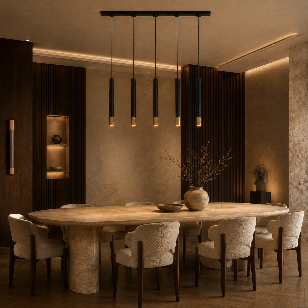 Modern Pendant Lighting Adjustable Dimmable Aluminum Hanging Light for Kitchen Island