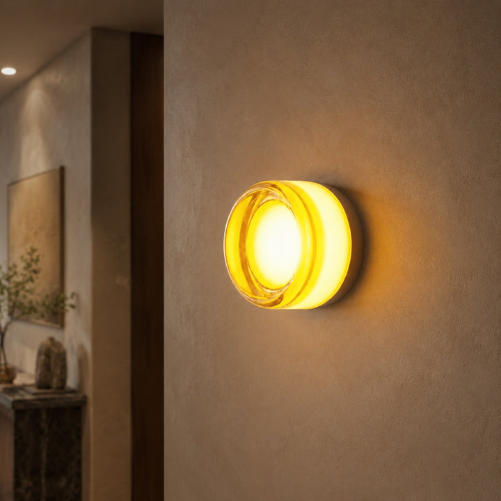 Minimalist Wall Light Wall Mounted Aluminum Circular Design LED Warm Ambient Glow