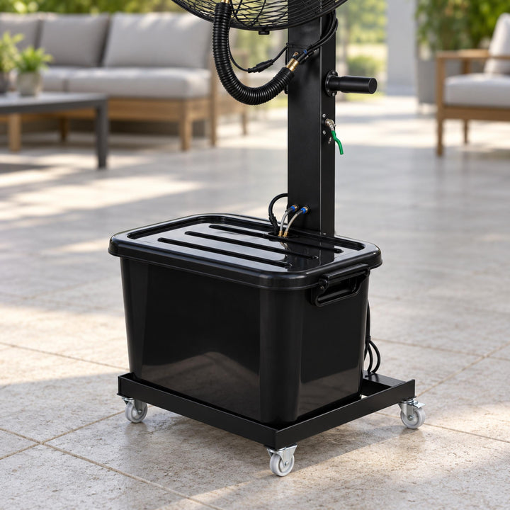 Water-Cooled Outdoor Floor Fan with Dust Removal Function Electric Atomization Cooling System