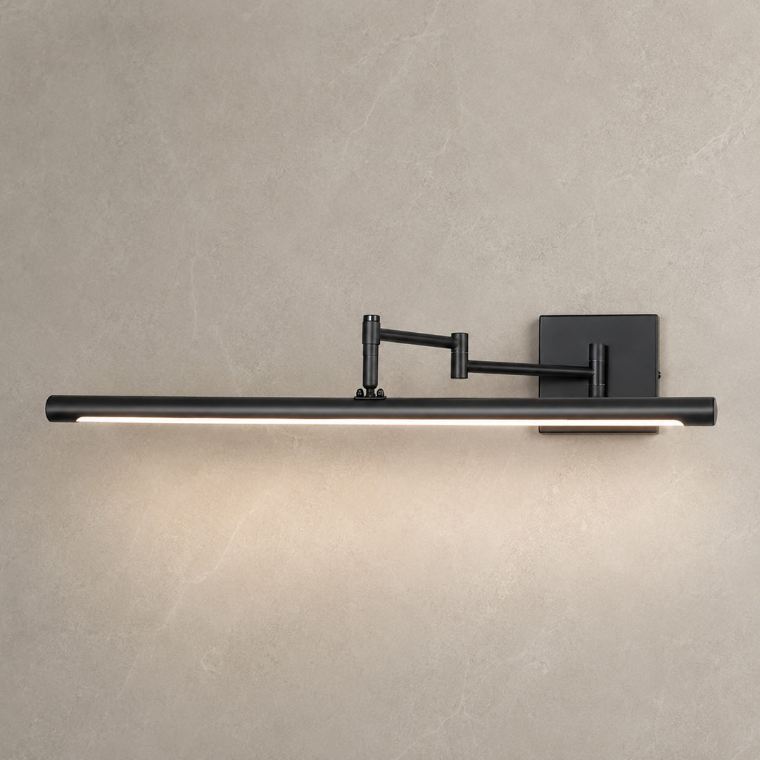 Modern Black Bathroom Vanity Light Wall Mounted Adjustable Metal Fixture with 20W LED