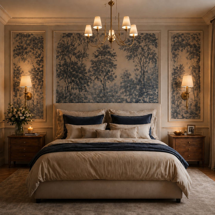 Modern Wall Lamp Adjustable Antique Brass Fabric Shade LED Wall Lights