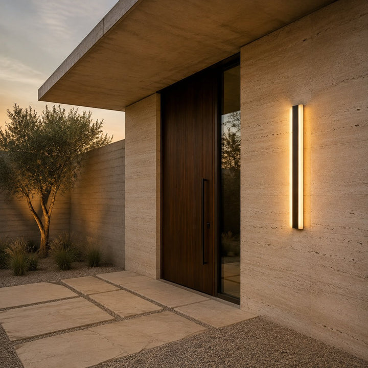 Modern Outdoor Wall Light Black Metal Wall Mounted LED Weatherproof Adjustable