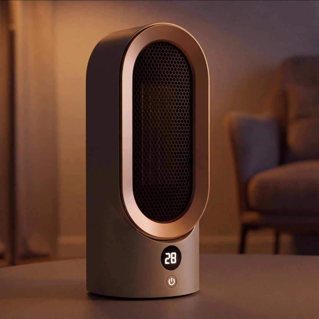Electric Heater Portable Design Compact Ceramic Construction Adjustable Heat Settings 800W