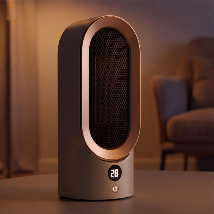 Electric Heater Portable Design Compact Ceramic Construction Adjustable Heat Settings 800W