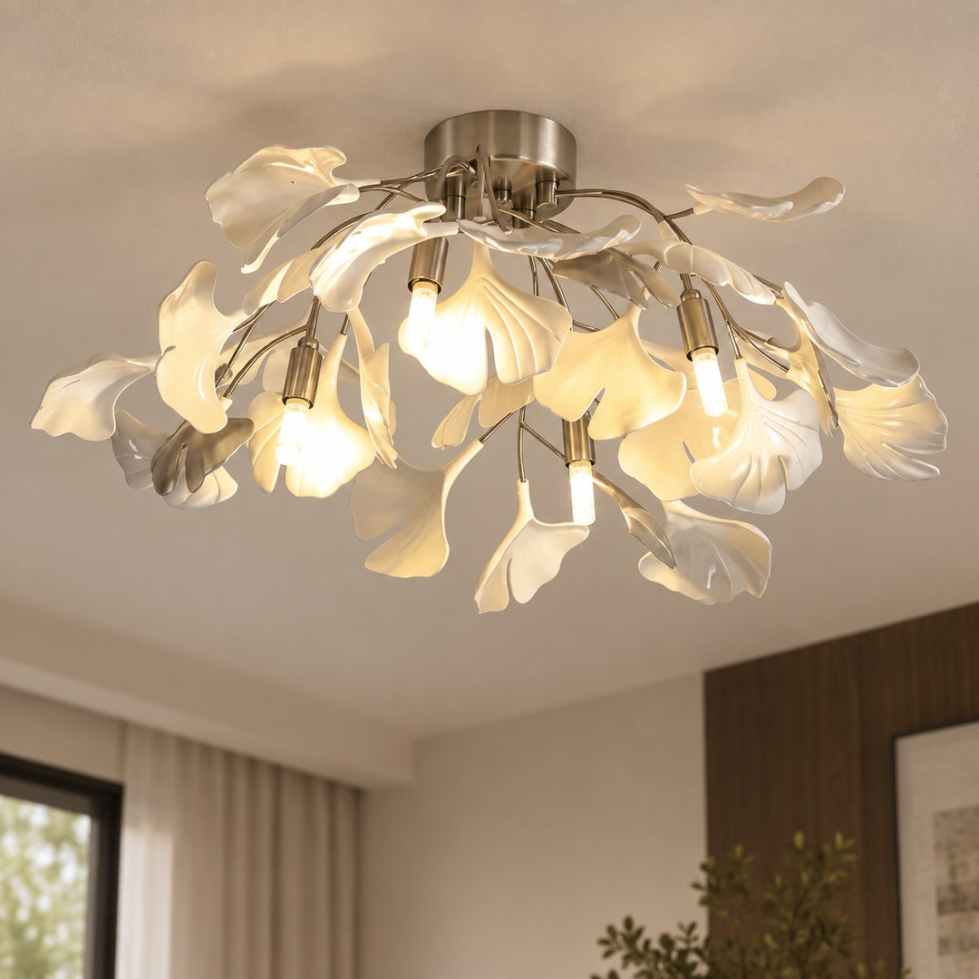 Modern Flush Mount Ceiling Light Metal Fixture with Dimmable LED 12 Inch 15W Warm White