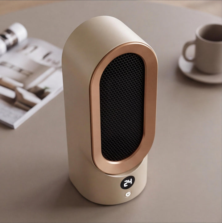 Electric Heater Portable Design Compact Ceramic Construction Adjustable Heat Settings 800W