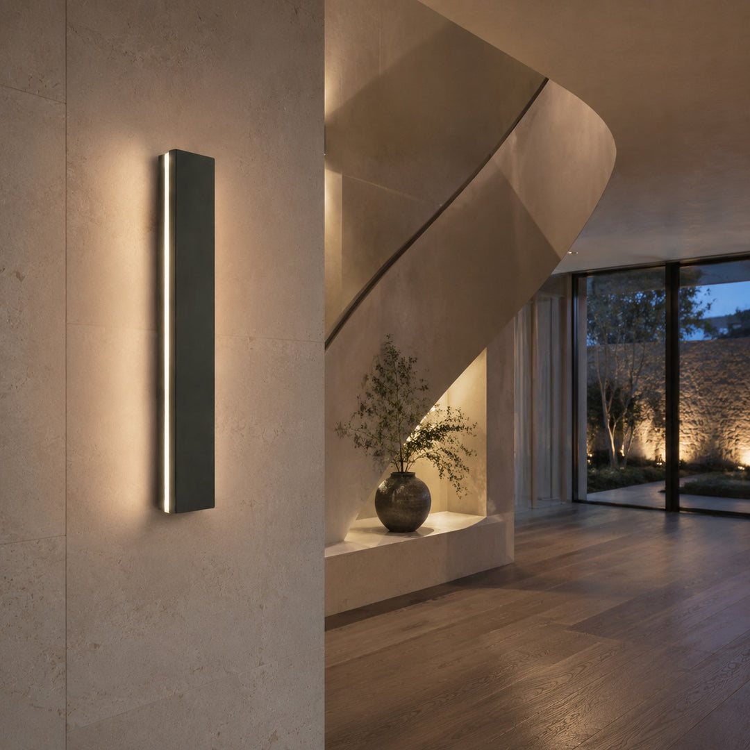 Minimalist Outdoor Wall Light Wall Mounted Aluminum LED Adjustable Color Temperature Weather-Resistant