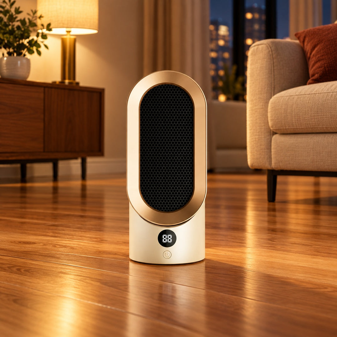 Electric Heater Portable Design Compact Ceramic Construction Adjustable Heat Settings 800W