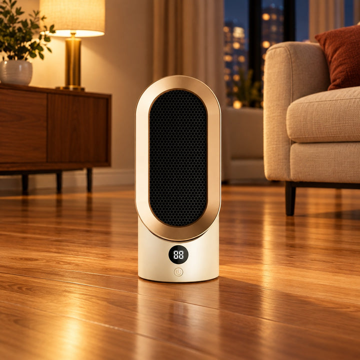 Electric Heater Portable Design Compact Ceramic Construction Adjustable Heat Settings 800W