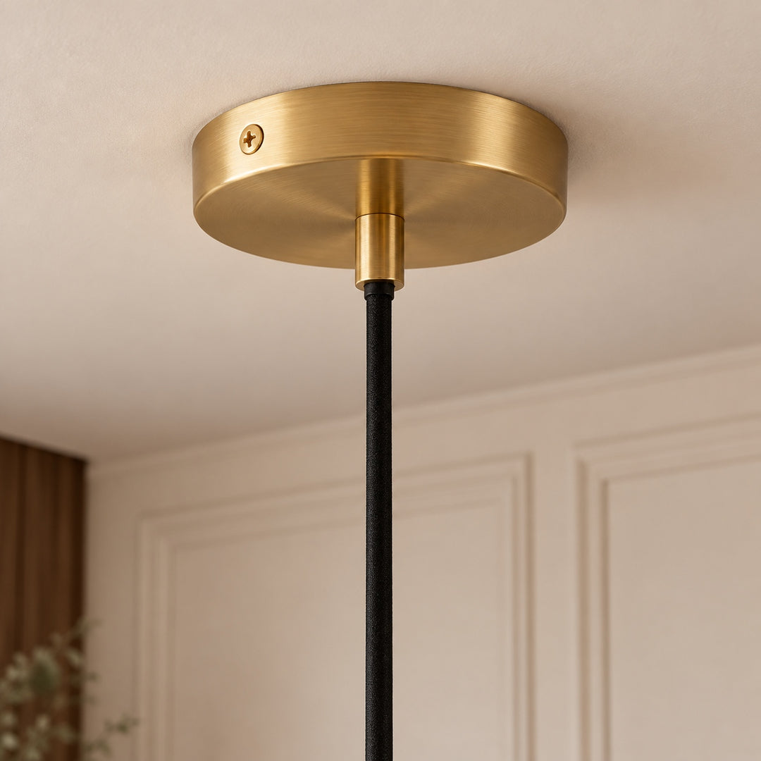 Modern Textured Glass LED Pendant Light with Natural Copper Finish – 20cm & 30cm