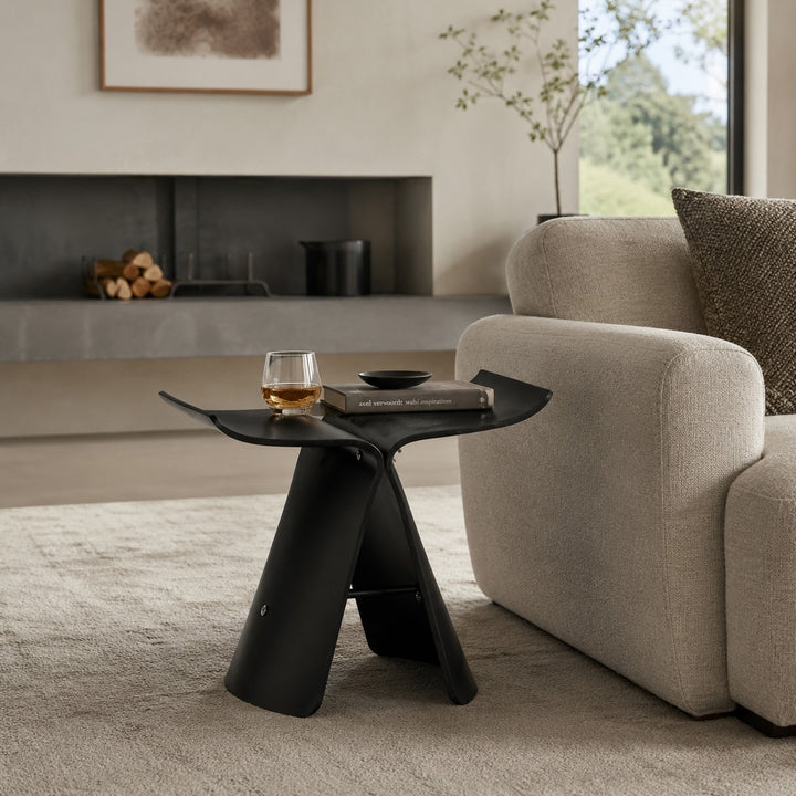 Modern Scandinavian Coffee Table Bench Wood-Based with Stainless Steel Legs Adjustable Design