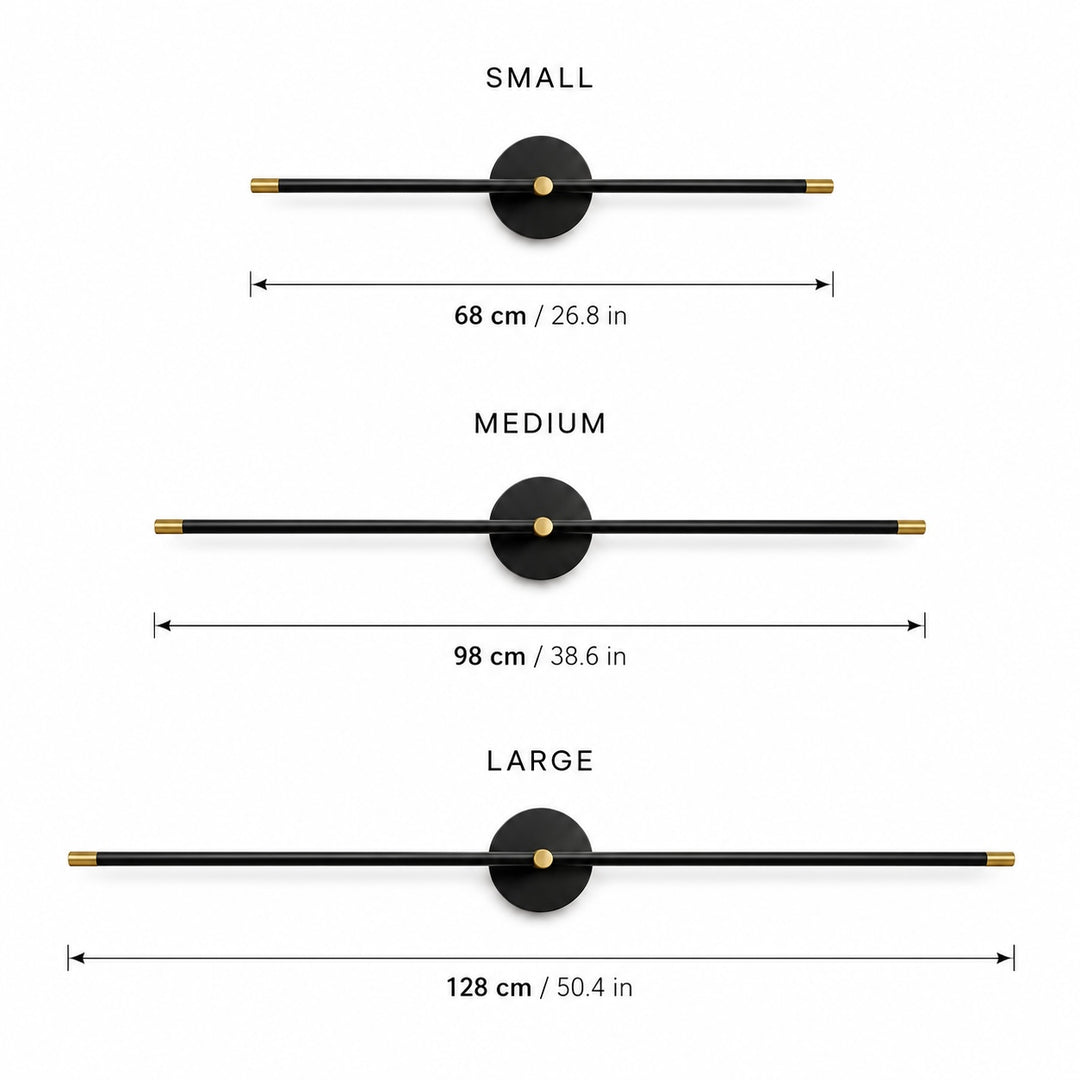 Modern Wall Light Sconce Metal Adjustable LED Linear Design Warm Cool Light Options