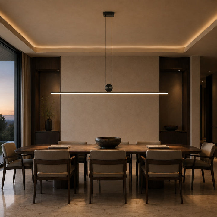 Modern Pendant Light Adjustable Hanging Aluminum and Acrylic with Energy-Saving LED Technology