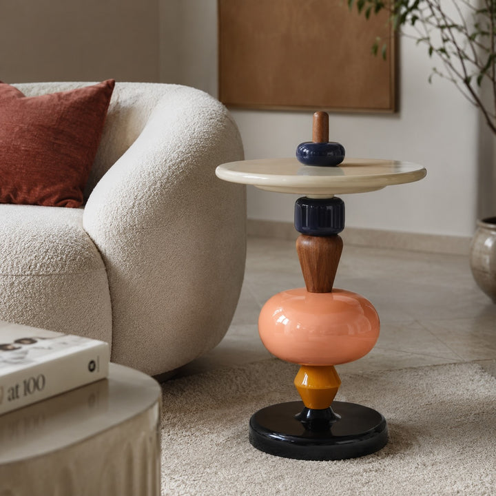 Scandinavian Style Modular Side Table Lightweight Wooden Accent Table with Versatile Design