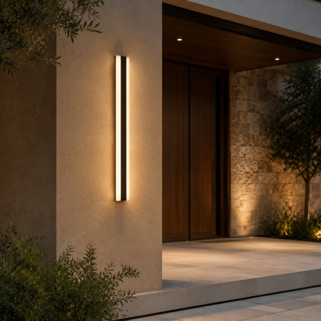 Modern Outdoor Wall Light Black Metal Wall Mounted LED Weatherproof Adjustable