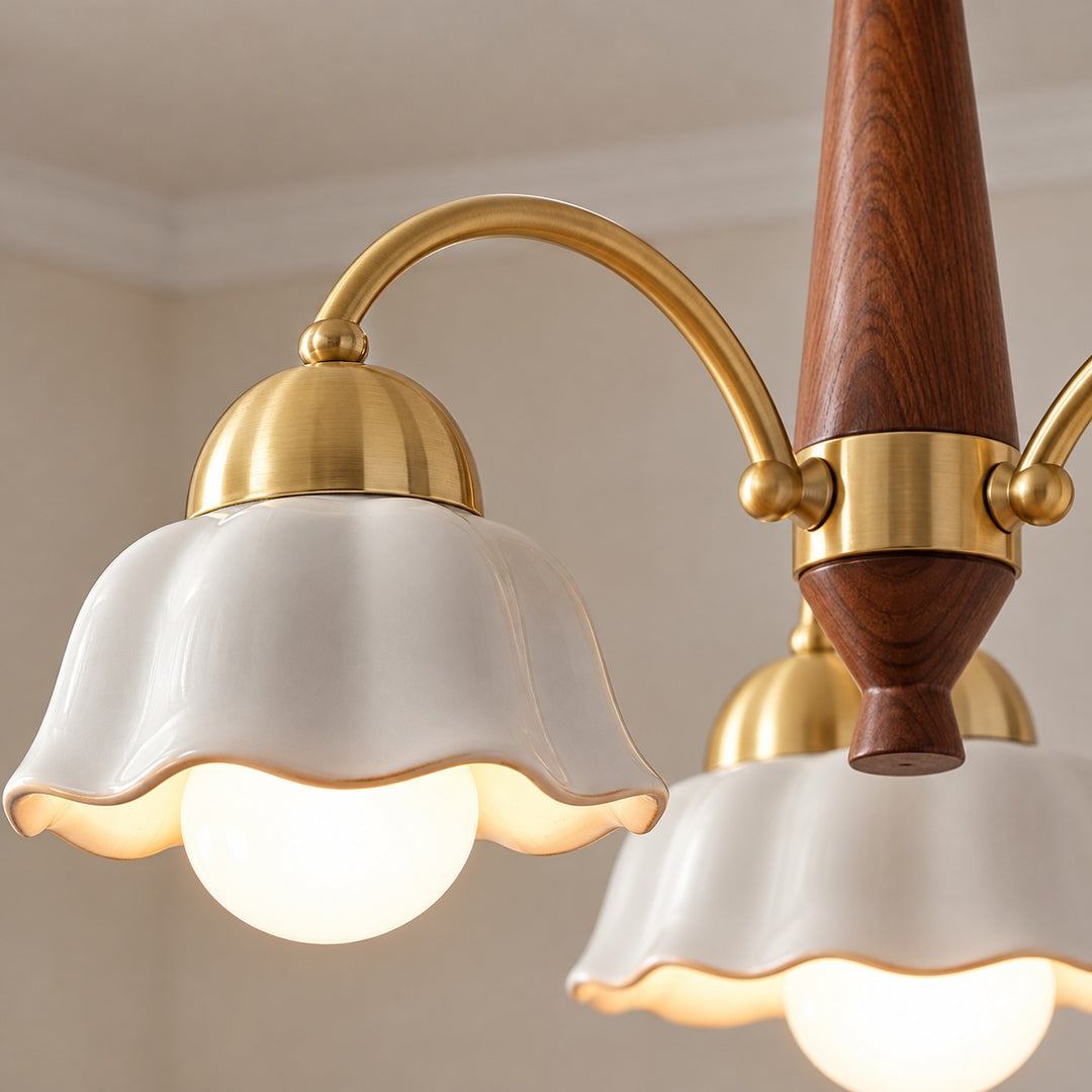 Modern Wall Mounted Chandelier Metal Gold Finish Adjustable Lighting Fixture