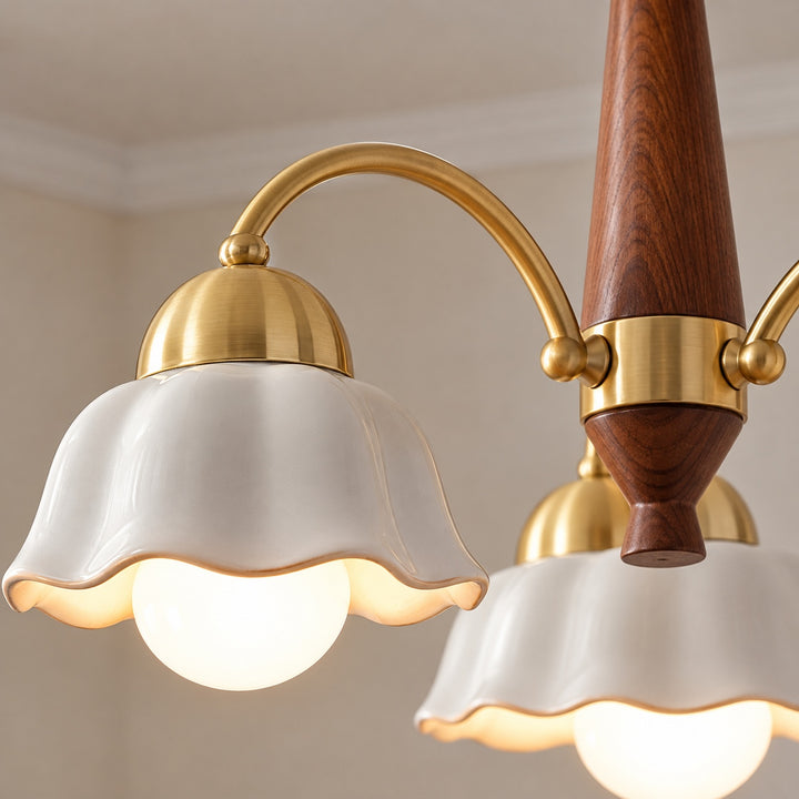 Modern Wall Mounted Chandelier Metal Gold Finish Adjustable Lighting Fixture