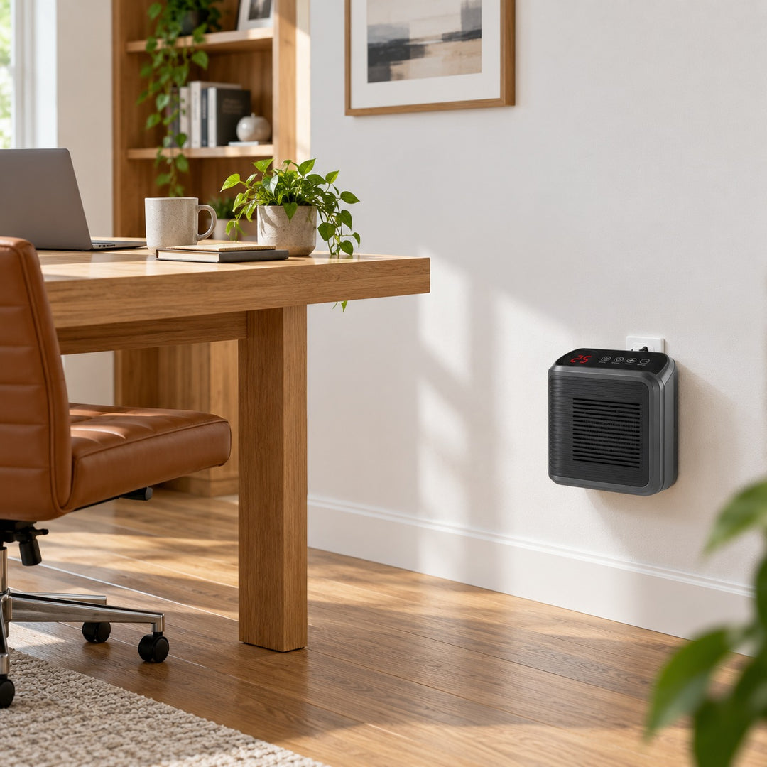 Electric Wall Heater Wall Mounted Design with Adjustable Thermostat and Timer 800W for Efficient Heating