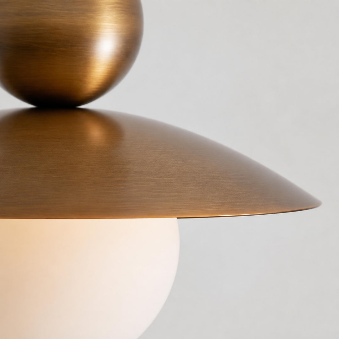 Mid-Century Modern Semi-Flush Mount Ceiling Light – Glass or Alabaster Globe