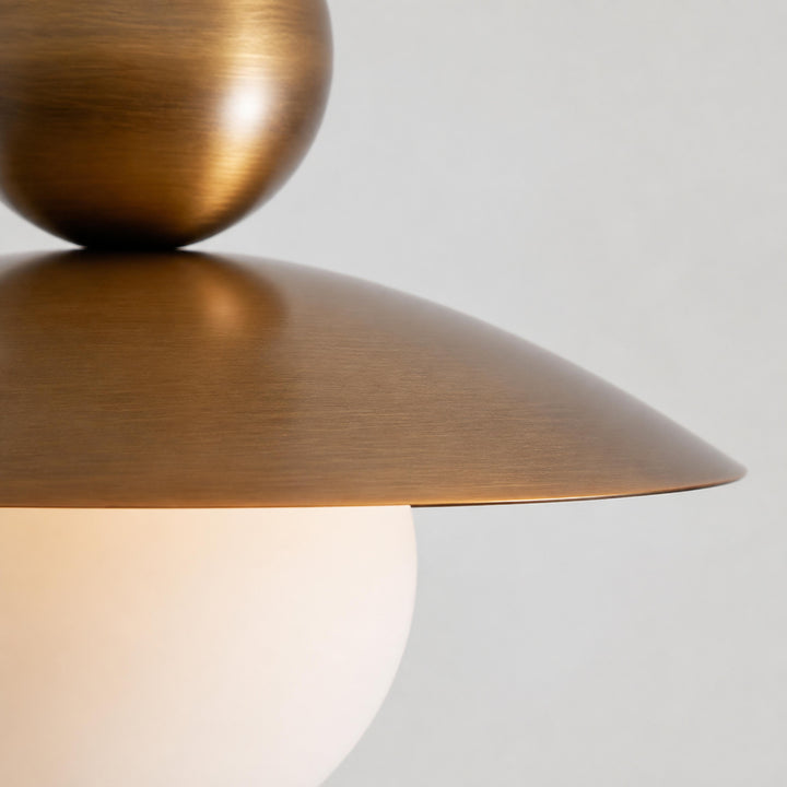 Mid-Century Modern Semi-Flush Mount Ceiling Light – Glass or Alabaster Globe