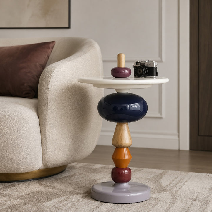 Scandinavian Style Modular Side Table Lightweight Wooden Accent Table with Versatile Design