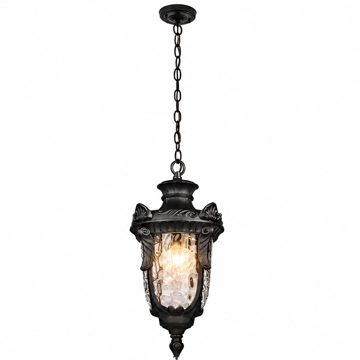 Rustic Modern Outdoor Pendant Light Adjustable Hanging Aluminum Glass Waterproof LED Garden Lights