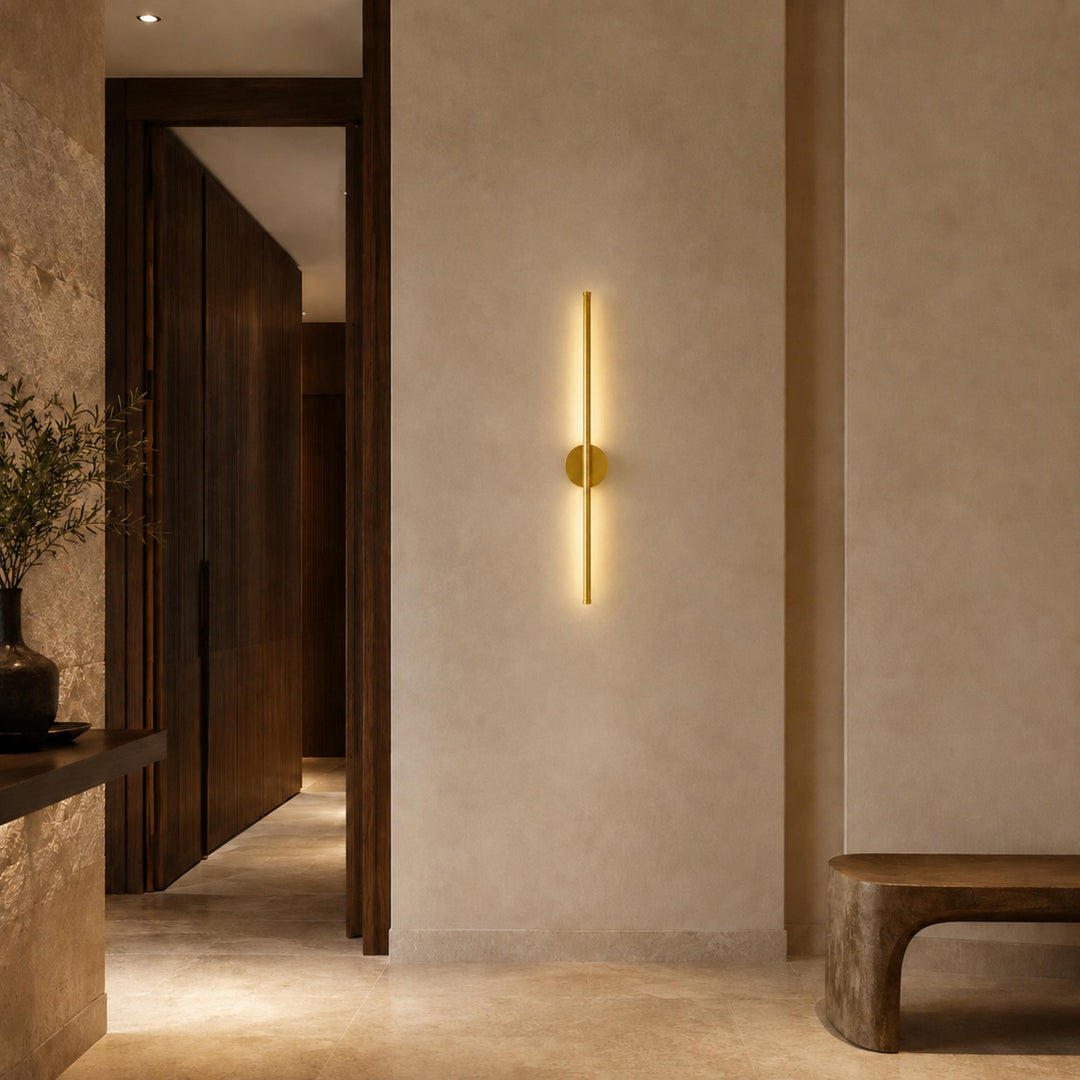 Modern Wall Sconce Lighting LED Tube Light Wall Mounted Aluminum Fixture Adjustable Size