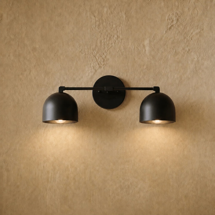 Modern Wall Light Wall Mounted Double Shade Brass Soft Focused Illumination Sconce Light