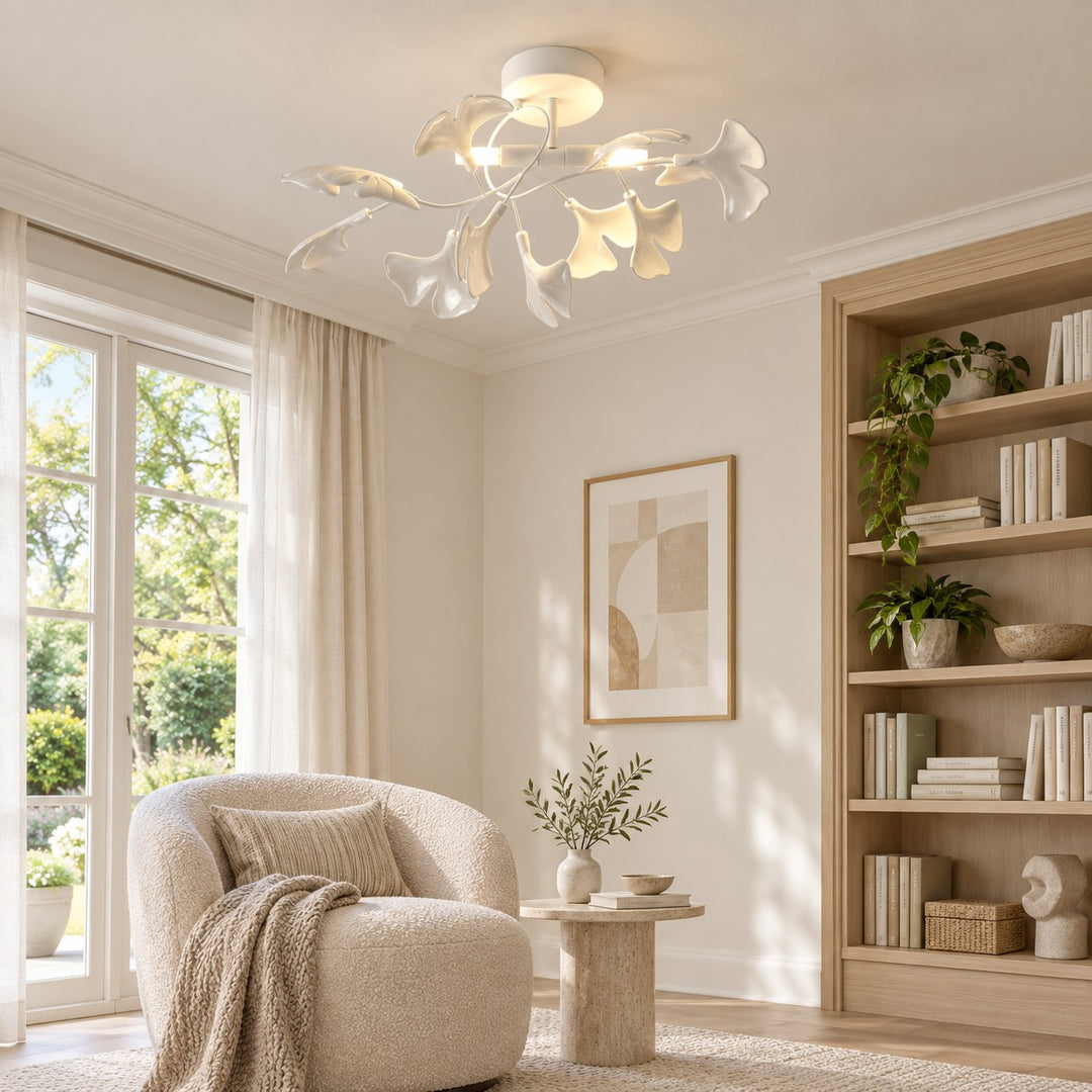 Modern Flush Mount Ceiling Light Metal Fixture with Dimmable LED 12 Inch 15W Warm White