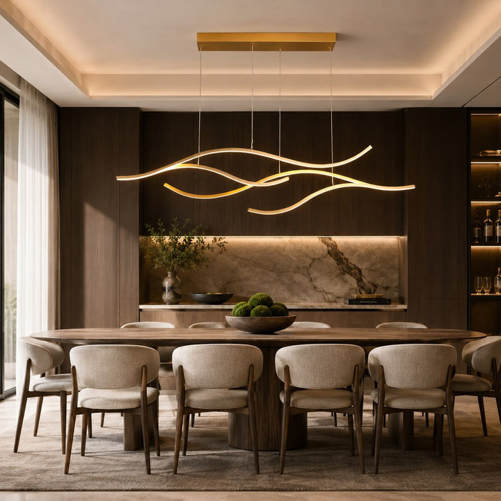 Modern LED Pendant Light Adjustable Hanging Metal Fixture with Silicone Shade Dimmable
