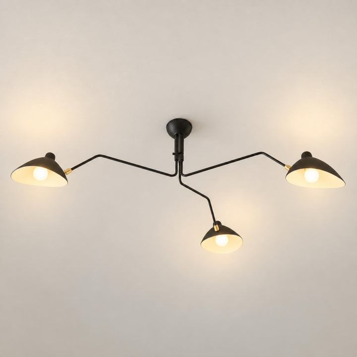 Modern Adjustable Ceiling Light Fixture Metal Design with Integrated LED Bulbs