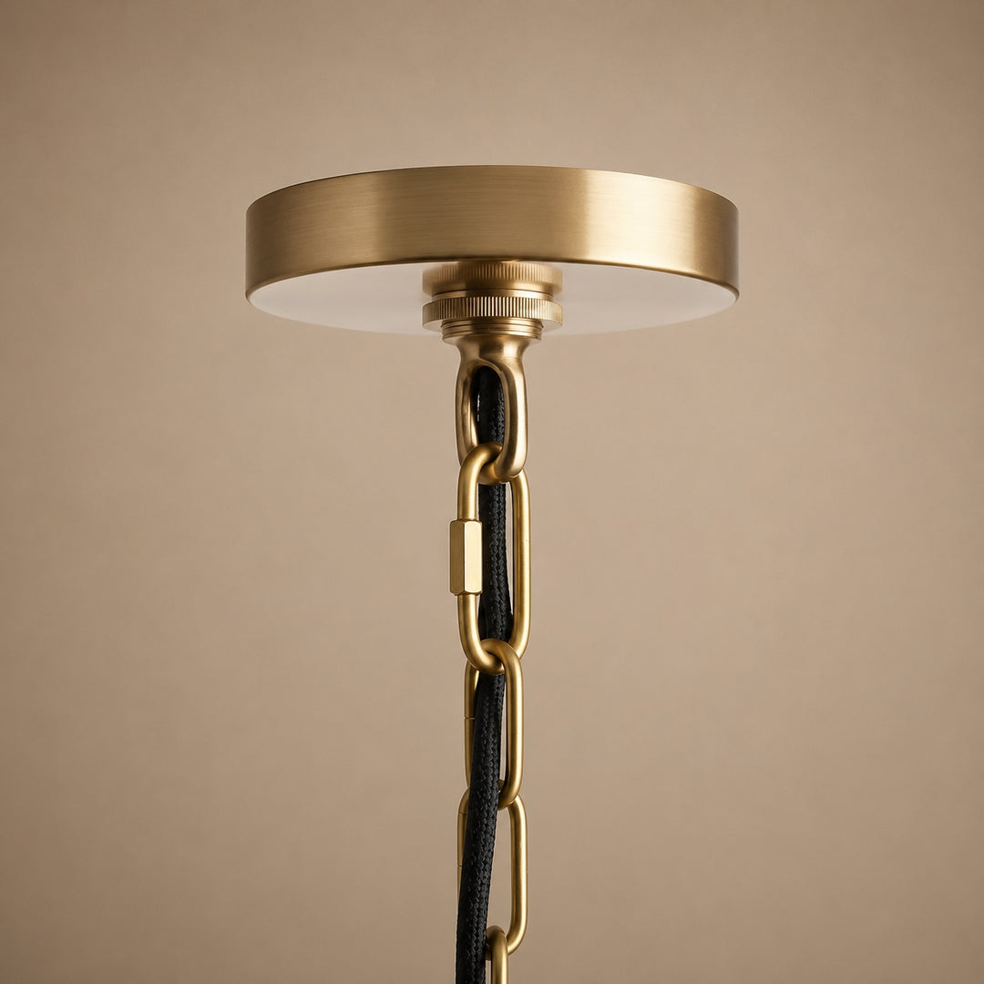 Large Modern Bronze Dome Pendant Light Adjustable Metal Hanging Fixture for Kitchen Island Dining Room