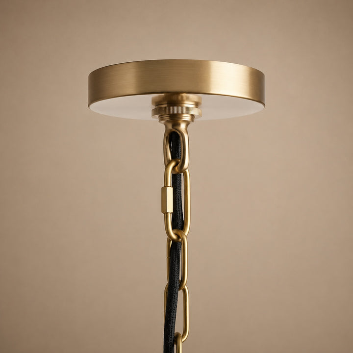 Large Modern Bronze Dome Pendant Light Adjustable Metal Hanging Fixture for Kitchen Island Dining Room