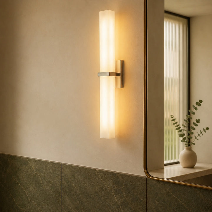Modern Wall Light Adjustable Stainless Steel Glass Diffuser Indoor LED Sconce Fixture