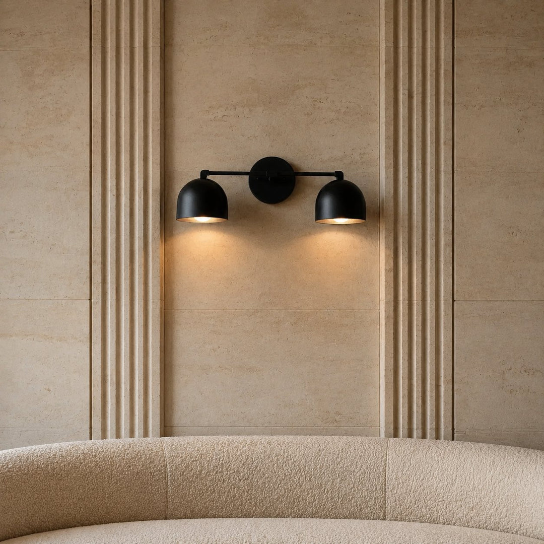 Modern Wall Light Wall Mounted Double Shade Brass Soft Focused Illumination Sconce Light